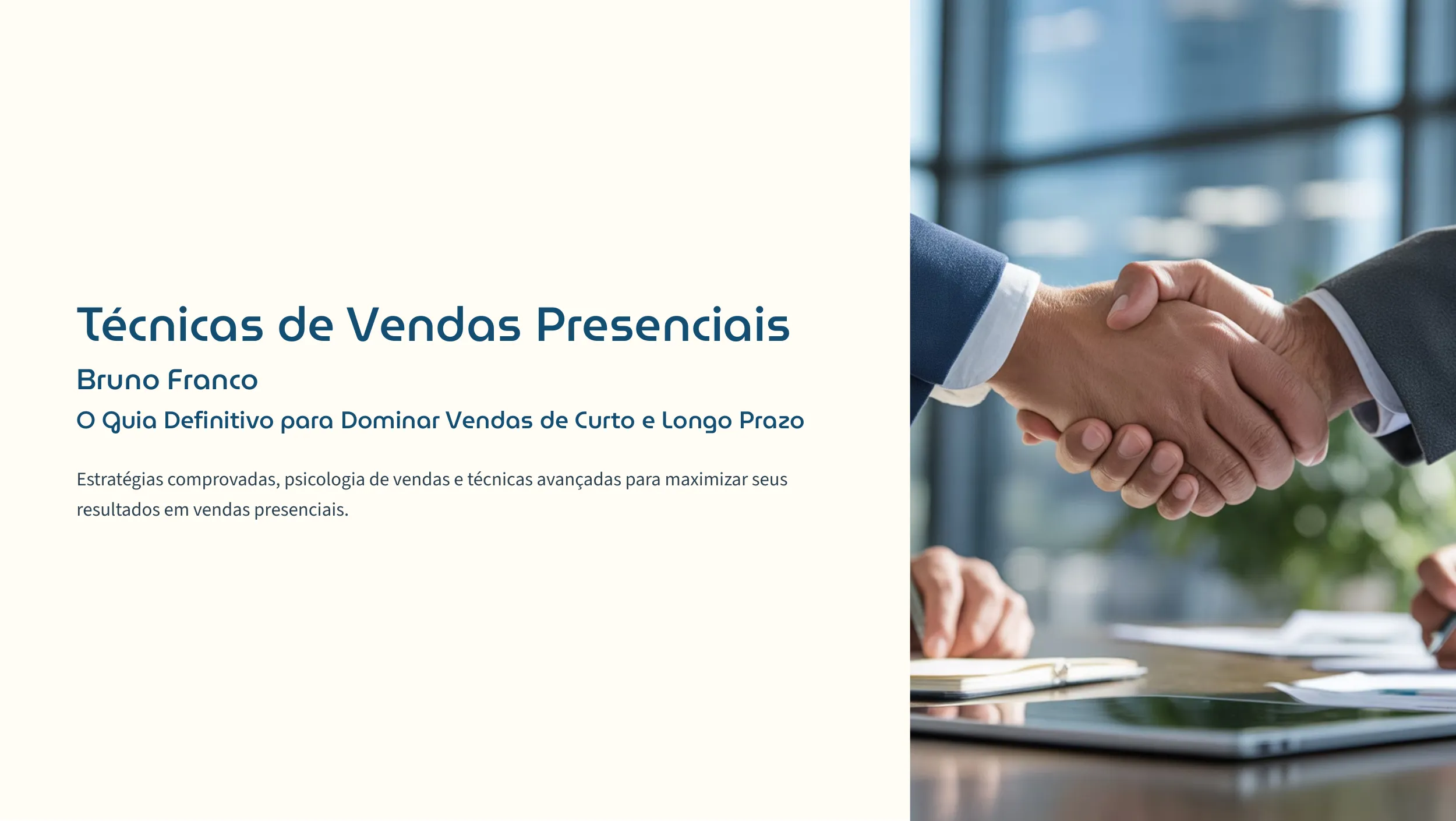 Capa do Ebook Técnicas de Vendas Presenciais